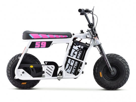 Dragster White Electric Mini Bike